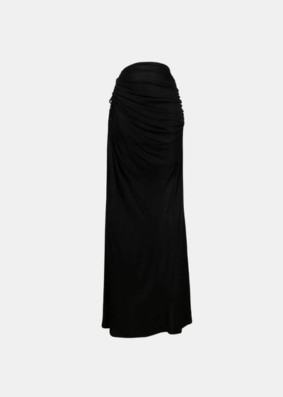 Andreädamo Cut-out Draped Skirt In Black