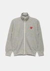 COMME DES GAR?ONS PLAY COMME DES GARCONS PLAY GREY & RED MULTI HEARTS TRACK JACKET