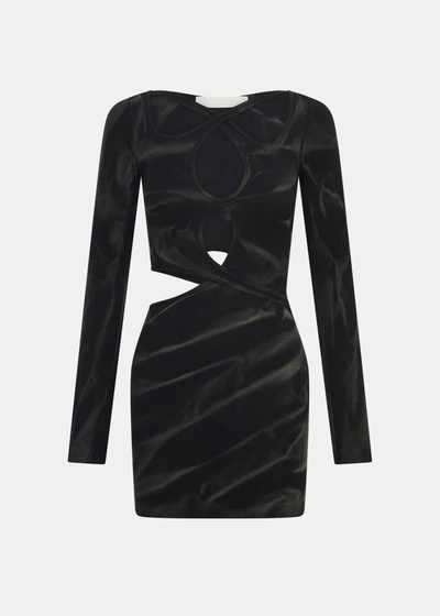Dion Lee Faded-effect Mini Dress In Black