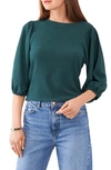 Vince Camuto Puff Sleeve Top In Emerald