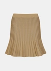 Master Bunny Edition Brown Pintuck Pattern Jacquard Knit Skirt In Brown