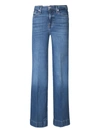 7 For All Mankind Dojo Stretch Flared-leg Jeans In Blue