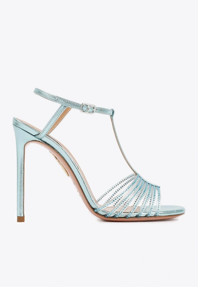 Aquazzura Amore Mio 115mm Sandals In Blue