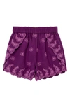 PEEK AREN'T YOU CURIOUS KIDS' EMBROIDERED COTTON SHORTS