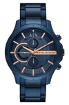 Armani Exchange Ax  Chronograph Bracelet Watch, 46mm In Blue