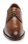 Johnston & Murphy Hawthorn Plain Toe Derby In Tan Tumbled Full Grain