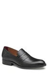 Johnston & Murphy Men's Edgerton Leather Penny Loafers In Black Full Grain