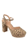 Journee Collection Roslynn Platform Pump -wide Width In Brown