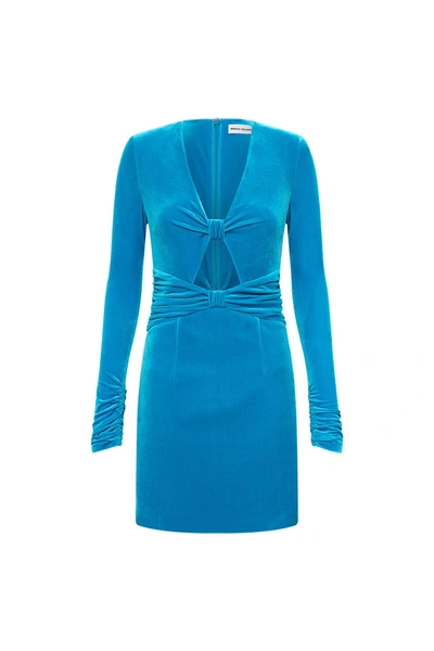 REBECCA VALLANCE BERNADETTE MINI DRESS BLUE