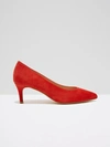 Frank + Oak The Boutique Slim-Heel Suede Pump in Red