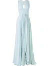 ZUHAIR MURAD PLUNGE PLEATED GOWN,RDPF17043DL0012134413