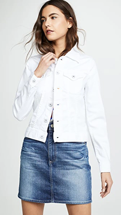 Ag Robyn Button-front Denim Jacket, True White