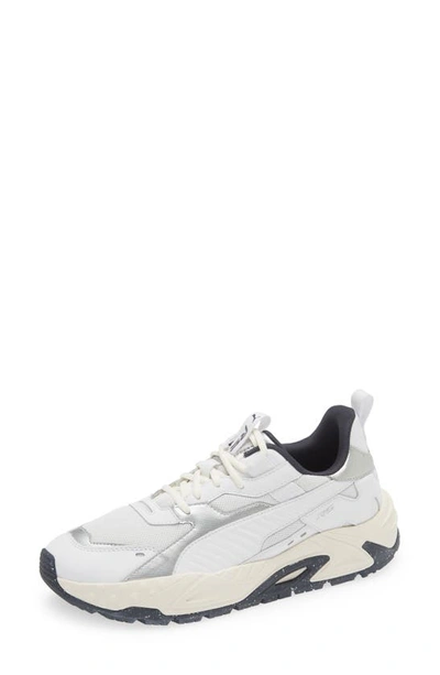 Puma Rs-trck Metallic Sneaker In  White-warm White