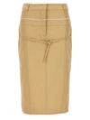 Jacquemus La Jupe Caraco Midi Skirt In Beige