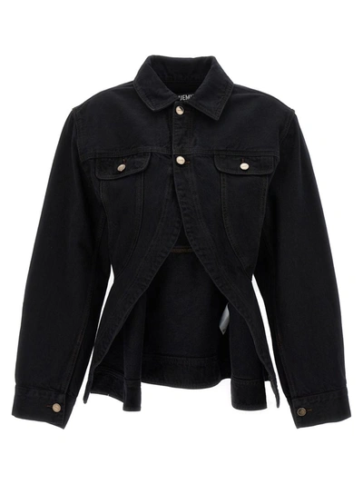 Jacquemus Black Le Chouchou 'la Veste De Nîmes Caraco' Jacket