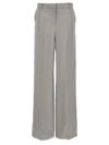 Magda Butrym Grey Pleated Wide Leg Trousers In Gray