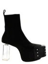 RICK OWENS RICK OWENS 'GRILLED PLATFORMS 45' ANKLE BOOTS