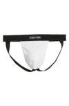 Tom Ford Cotton Blend Regular Fit Jock Strap In White