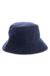 Acne Studios Brimmo Logo Embroidered Cotton Twill Bucket Hat In Indigo Blue