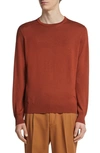 Zegna Cashseta Sweater In Dark Orange