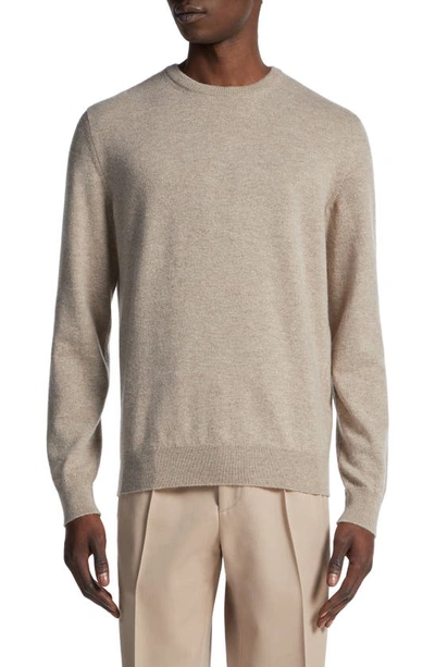 Zegna Pull Ras Du Cou Oasi Cashmere Taupe Clair In Light Taupe