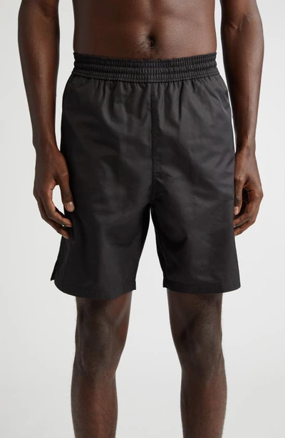 Off-white Black Swim Trunks With Diag Print At The Back In Polyester Man