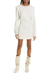 Isabel Marant Étoile Michaela Cotton Crewneck Mini Dress In Ecru