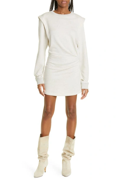 Isabel Marant Étoile Michaela Cotton Crewneck Mini Dress In Ecru