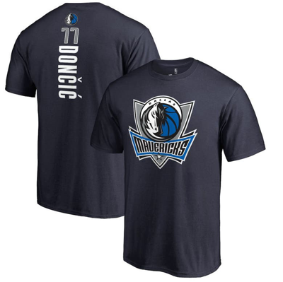 Fanatics Branded Luka Doncic Navy Dallas Mavericks Team Backer Name & Number T-shirt