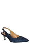 J. Reneé Womens Embellished Suede Kitten Heels In Navy