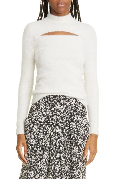 Isabel Marant Étoile Mayers Cut-out Turtleneck Top In White