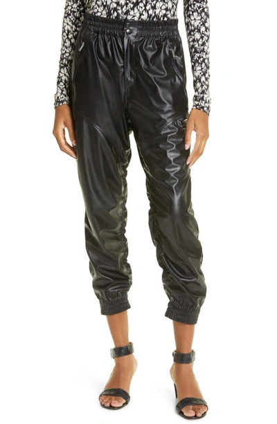 Isabel Marant Étoile Vayonili Faux Leather Tapered Pants In Black