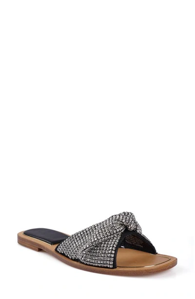 Zigi Judith Slide Sandal In Blk Leathe