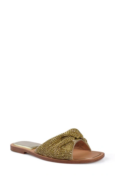 Zigi Judith Slide Sandal In Gold Lthr