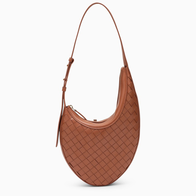 Bottega Veneta Drop Small Intrecciato Leather Shoulder Bag In Brown