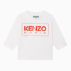 KENZO KENZO | WHITE CREW-NECK T-SHIRT,K05529-BCO/N_KENZO-12P_621-3