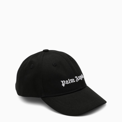 Palm Angels Kids' Embroidered-logo Baseball Cap In Black White