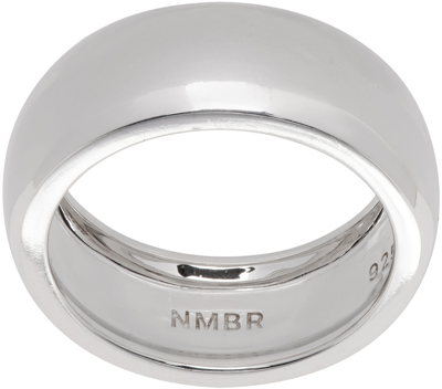 Numbering Silver Medium Volume Band Ring