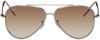 Ray Ban Sunglasses Unisex Aviator Reverse - Gunmetal Frame Brown Lenses 62-11 In Gunmetal