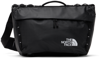 The North Face Black Base Camp Voyager Messenger Bag In Ky4 Tnf Black/tnf Wh