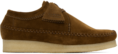 Clarks Originals Tan Weaver Derbys In Brown