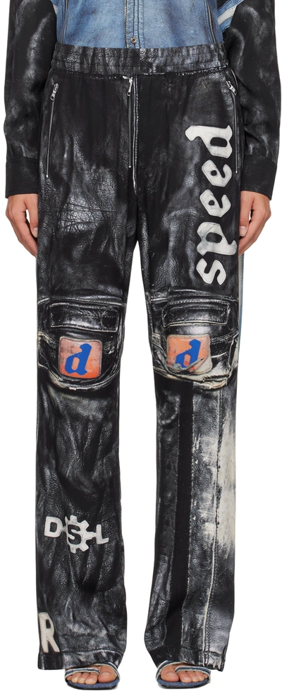 Diesel Black P-fergy-b Trousers In 9xxa