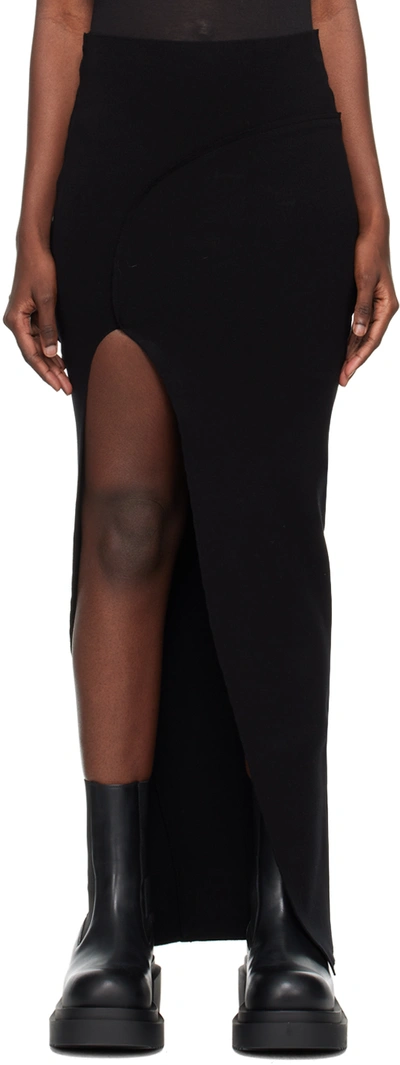 Rick Owens Black Hollywood Theresa Midi Skirt