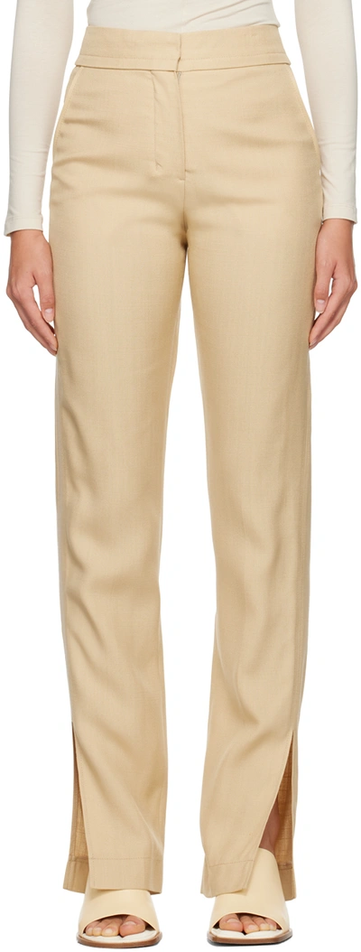 Jacquemus Beige Le Chouchou 'le Pantalon Tibau' Trousers In 150 Beige