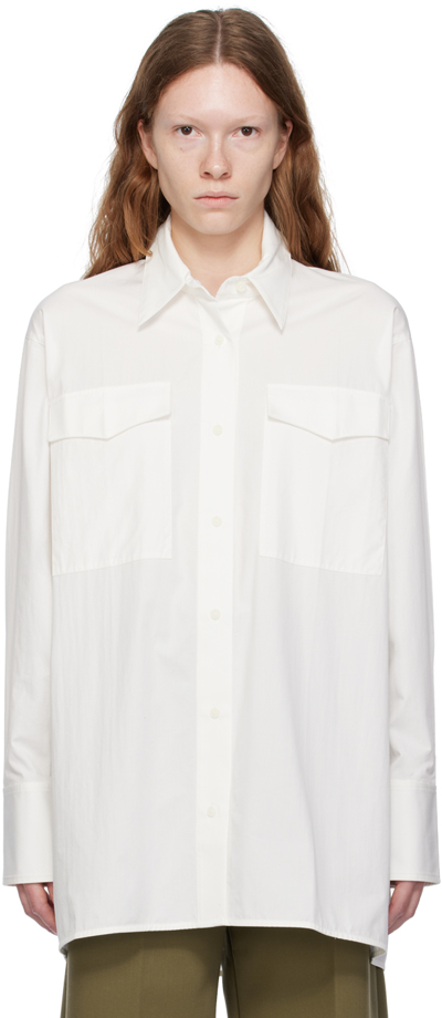 Camilla And Marc White Waistcoata Shirt In Lwht White
