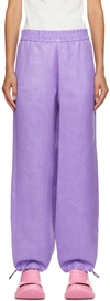 JW ANDERSON PURPLE COATED TROUSERS