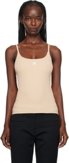 Courrèges Reedition Knit Tank Top In Sand