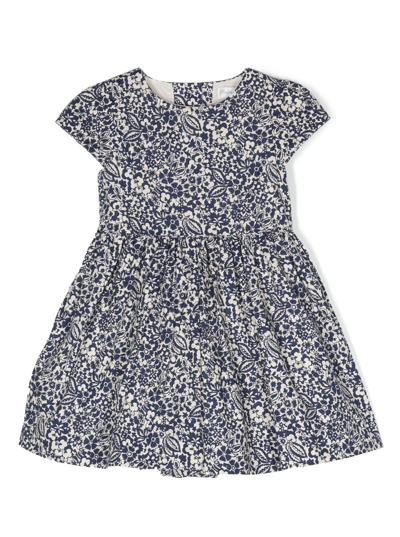 Ralph Lauren Babies' Calissa Cotton Flared Dress In Blue