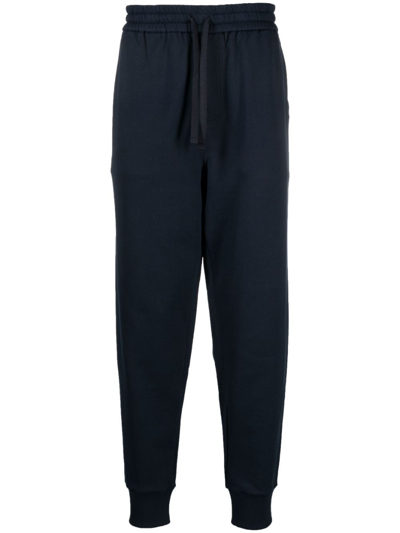 Etro Pegaso-embroidered Jersey Track Pants In Blue