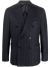 LARDINI PINSTRIPED DOUBLE-BREASTED BLAZER